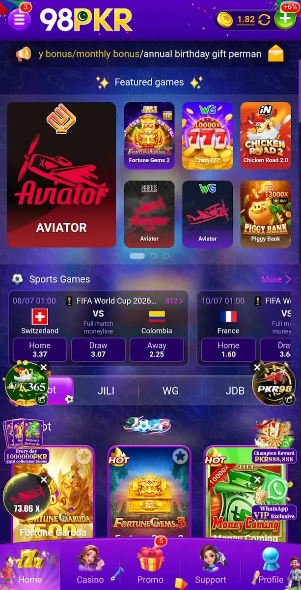 98Pkr game