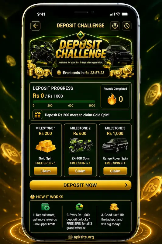 6r game deposit challenge