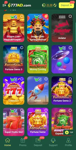 777AD all mini games