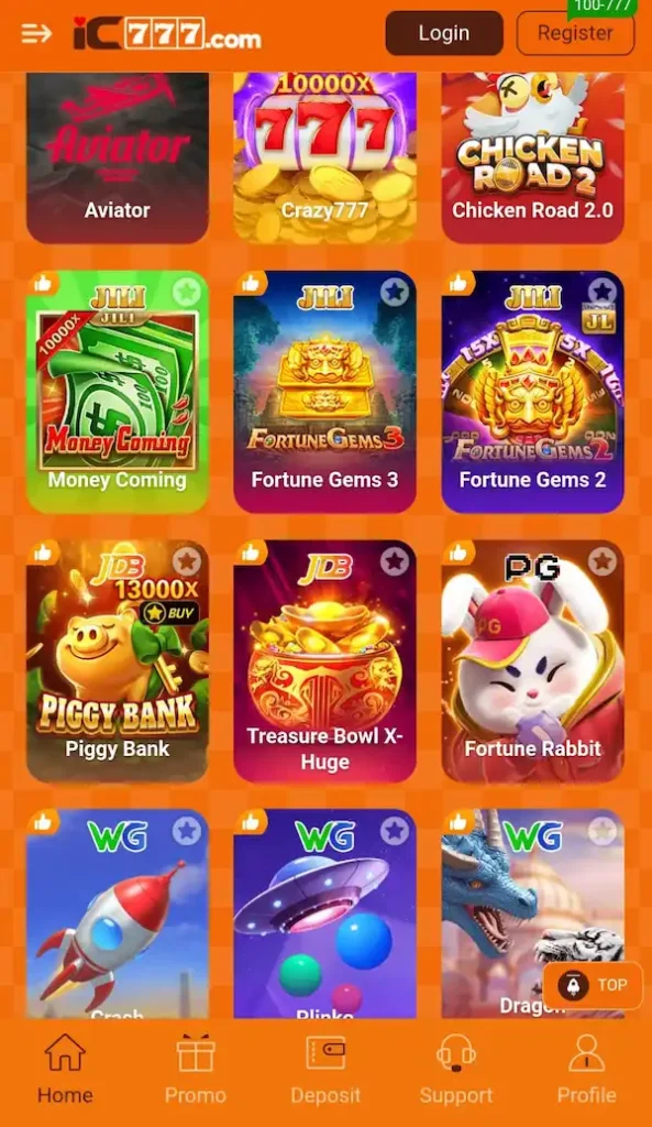 IC777 game UI and mini games