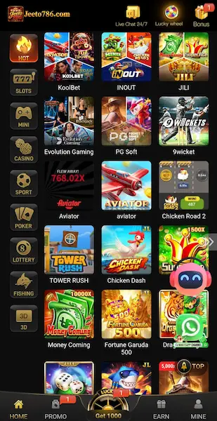 Jeeto786 slots all mini games